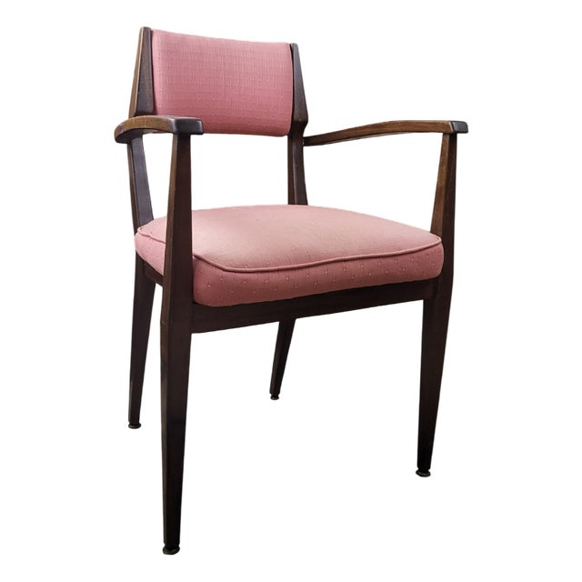 Upholstered Rosewood Armchair, 1950s For Sale