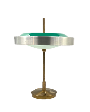 Brass & Glass Table or Desk Lamp by Oscar Torlasco for Lumi, 1960s