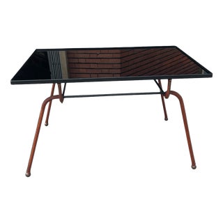 Stitched Leather Cocktail Table by Jacques Adnet, 1950s For Sale
