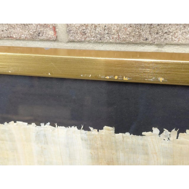 Wood Framed Egyptian Papyrus For Sale - Image 7 of 11