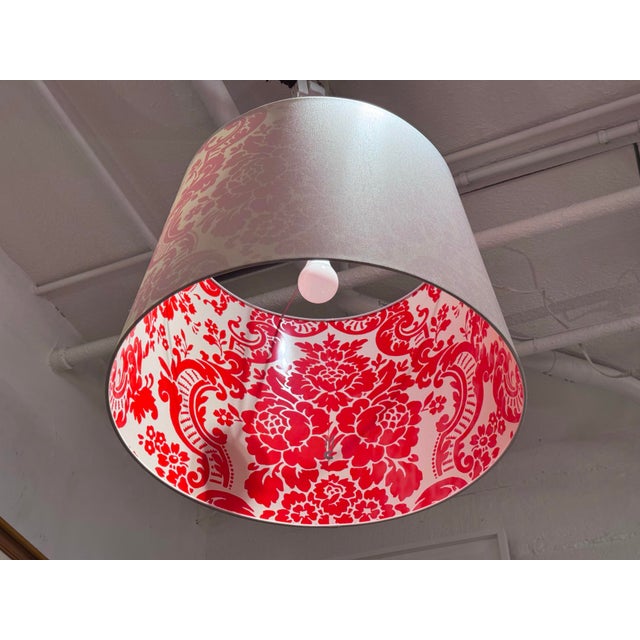 Contemporary Dwm Maloos Custom Damask Lighting Pendant For Sale - Image 3 of 12