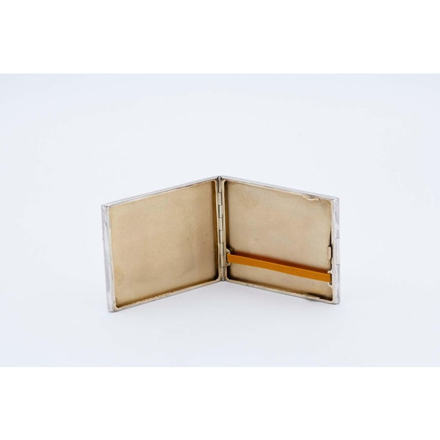 Cigarette Case in Silver Relief with Mosaics For Sale - Image 4 of 5