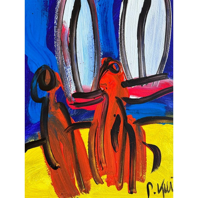 Abstract Expressionism Original 1984 Peter Keil Painting - Sailboats For Sale - Image 3 of 5