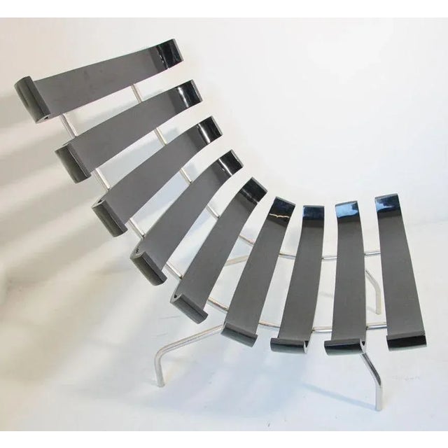 Black Early 21st Century Costela Style Lounge Black Chair For Sale - Image 8 of 13