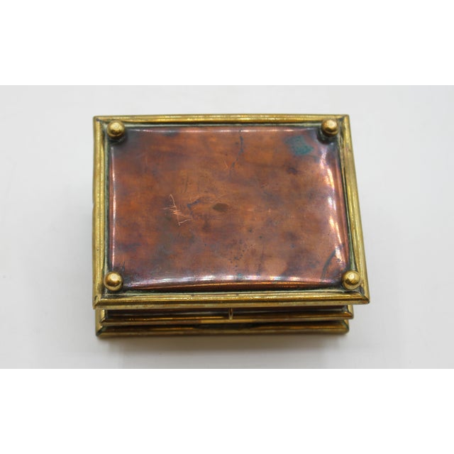 Circa 1800-1820 English Copper & Brass Jewelry Casket Box For Sale - Image 10 of 10