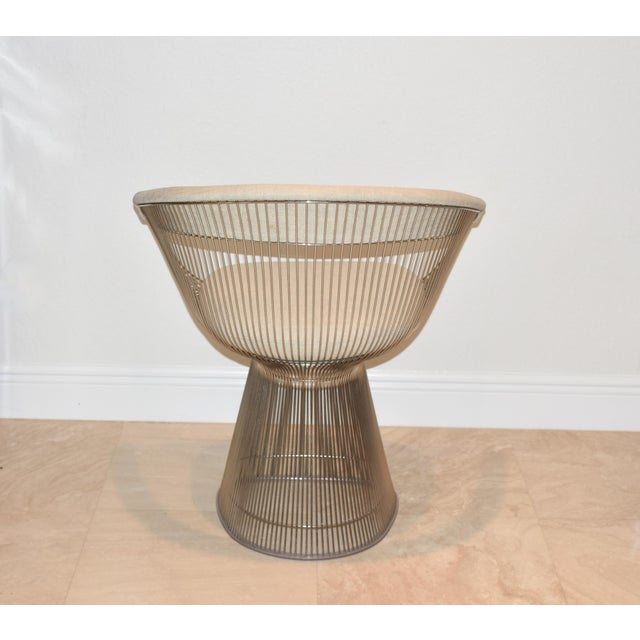 Warren Platner Mid 20th Century Pair of Warren Platner Knoll Wire Side Chairs For Sale - Image 4 of 10