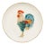 Circa 1950's Arzberg Porcelain Rooster Plate Made in Germany For Sale