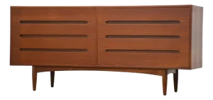 1960s Refinished Danish Teak Dresser by e.w. Bach