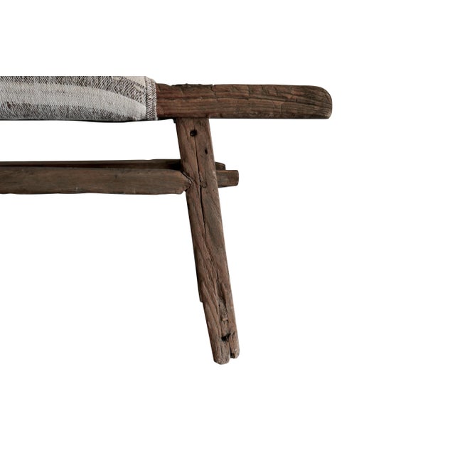 Fragments Identity Antique Hardwood Bench For Sale In Los Angeles - Image 6 of 6