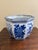 Ceramic Pair of Blue & White Chinoiserie Porcelain Planters With Scalloped Form For Sale - Image 7 of 9