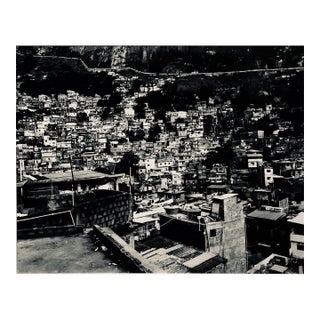Paul Rowland, Large Scale Vintage Silver Gelatin Print Brazil Favela Cityscape Rio De Janeiro For Sale