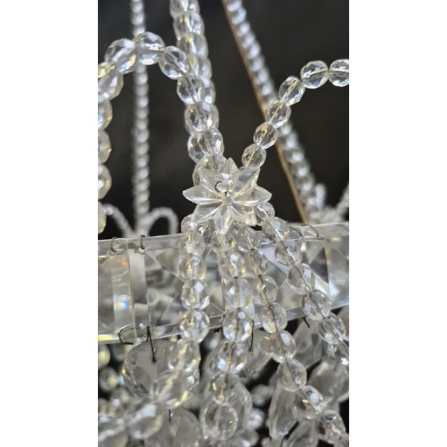 Crystal Basket Chandelier, 1890s For Sale - Image 6 of 10