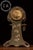 Ansonia Clock Company Early 20th Century Cast Metal Art Nouveau Uranium Glass Clock by Ansonia For Sale - Image 4 of 12