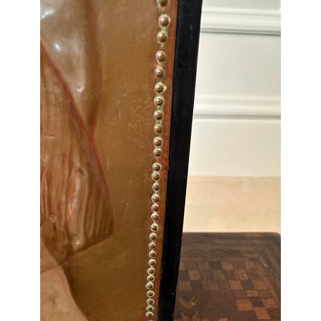 Wood Vintage Handcrafted Pair of Equestrian Bookends With Horses of Embossed Copper on Wood, Made in England For Sale - Image 7 of 14