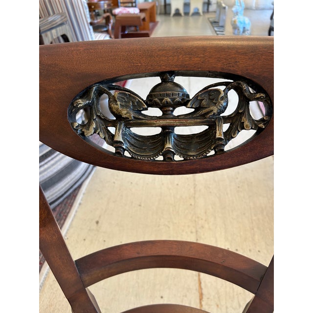 Italian Regency Walnut Armchairs With Caned Seats -a Pair For Sale - Image 13 of 14