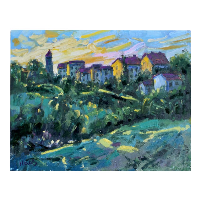 Contemporary Sunset Landscape (Original Oil on Canvas) For Sale