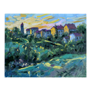 Contemporary Sunset Landscape (Original Oil on Canvas)