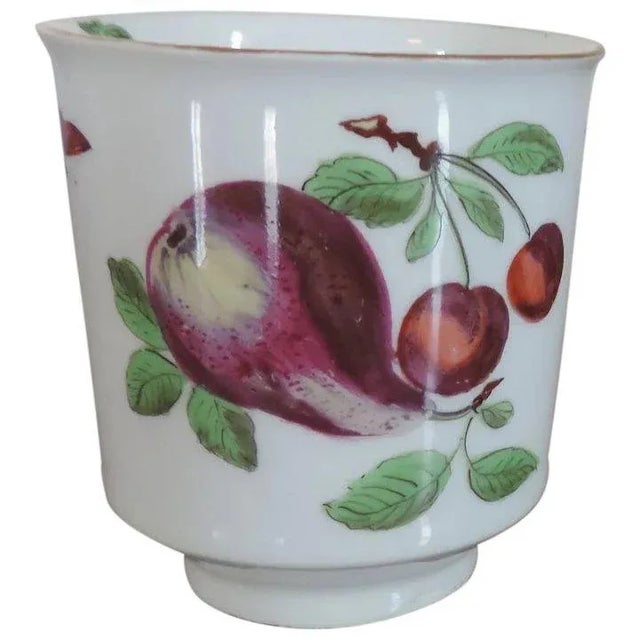 18th Century Chelsea Porcelain Gold Anchor Botanical Coffee Can For Sale - Image 11 of 11