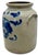 Ourtstanding Antique Large 3 Gallon Size American Blue Hand Decorated Stoneware Butter Churn - Circa 1870s For Sale - Image 9 of 18