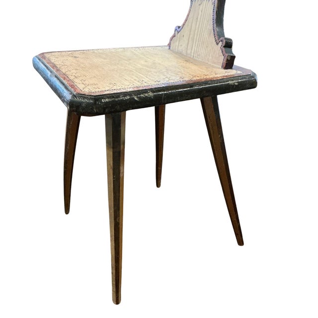 Brown Antique German Folk Art - Mountain Chair For Sale - Image 8 of 9