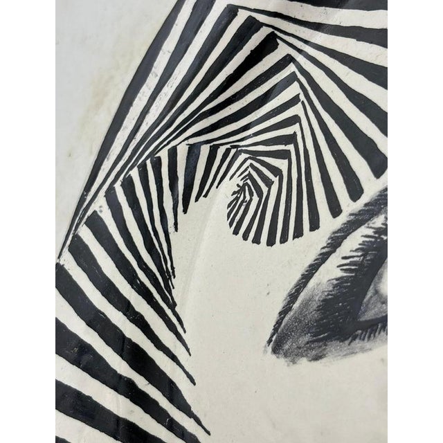 Vintage French Ceramic Plate, 1980 For Sale - Image 9 of 11