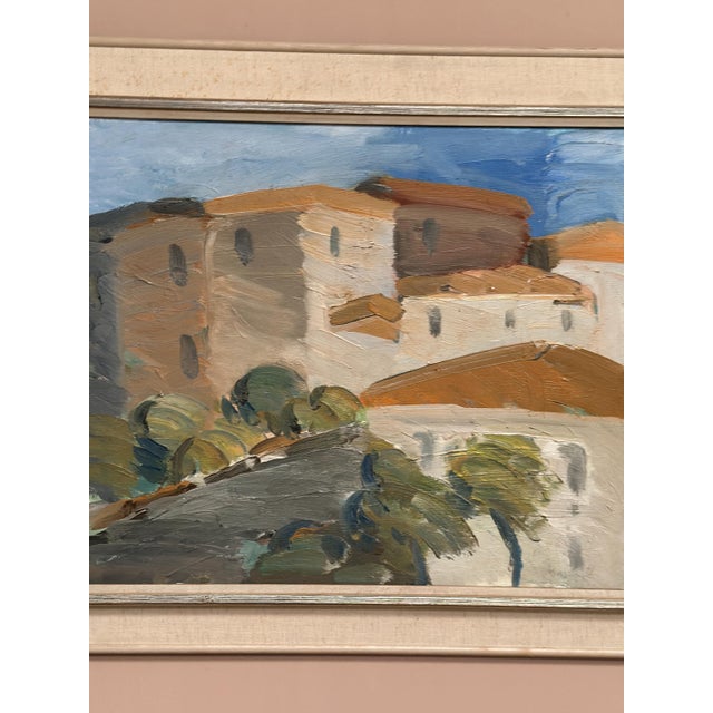 Mid-Century Modern Sven‑erik Markhed, Cityscape, 1950s, Oil Painting, Framed For Sale - Image 3 of 18