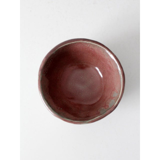 Late 20th Century Vintage Handmade Studio Pottery Bowl For Sale - Image 5 of 13