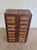 1980s Pair Vintage Leather & Cane Four Drawer Apothecary Chests, 1980s For Sale - Image 5 of 8