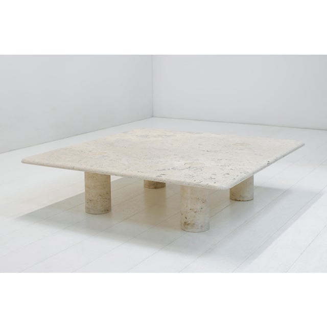 Travertine Coffee Table by Angelo Mangiarotti for Up & Up, 1970s For Sale - Image 6 of 12