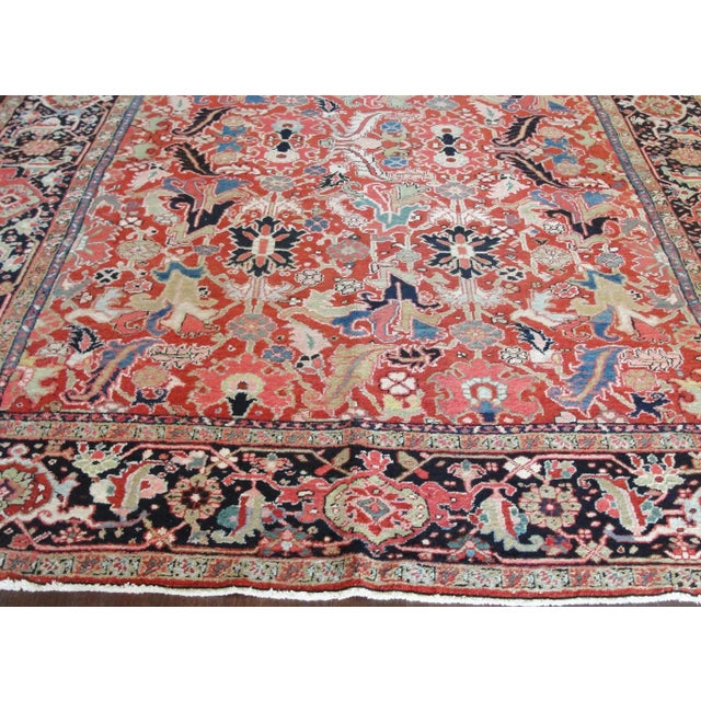 Antique Dragon Heriz Serapi Rug For Sale - Image 9 of 10