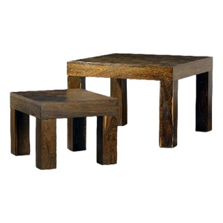 Mid 20th Century Two Rosewood Nesting Tables, Don Shoemaker For Sale