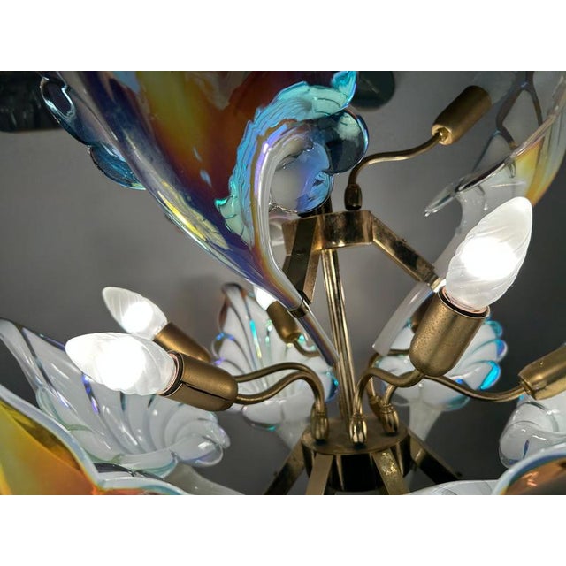 Wings of Freedom Chandelier in Murano Glass by Franco Luce, 1980s For Sale - Image 13 of 15