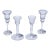 Set of 4 Kosta Boda Scandinavian Modern Faceted Art Glass Candle Holders For Sale