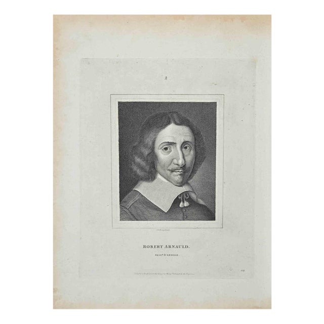 Thomas Holloway, Portrait of Robert Arnauld, Original Etching, 1810 For Sale
