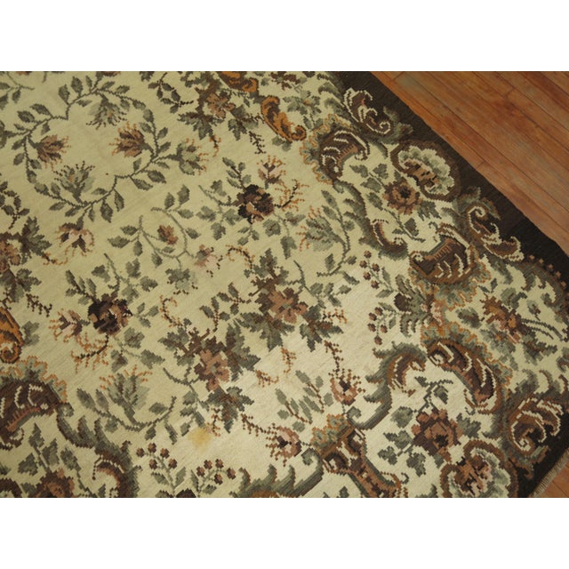 Ivory Zabihi Collection Vintage Besserabian Kilim For Sale - Image 8 of 18