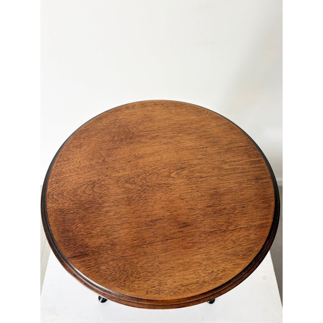 Antique Ebonised and Turned Wooden Side Table, 1890s For Sale - Image 5 of 9