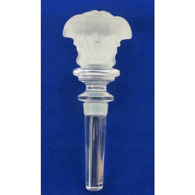 Late 20th Century Iconic Versace “Medusa’s Head” Wine Bottle Stopper Fantastic crystal wine/bottle stopper made by...