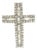 Late 20th-Century Baguette and Brilliant Cut Natural Diamond Cross Pendant For Sale