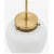 Stilnovo 1950s Stilnovo Elegant Five-Arm Brass Chandelier With Frosted Glass Drops For Sale - Image 4 of 7