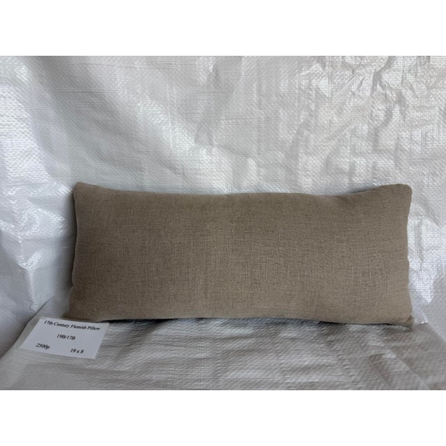 Textile 17th Century Flemish Verdure Fruit Lumbar Pillow For Sale - Image 7 of 7