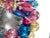 Glass Pair of Handmade Christmas Wreaths With Vintage Glass Ornaments & Reindeer For Sale - Image 7 of 12