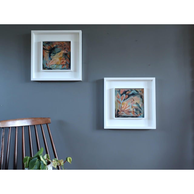 Contemporary 'Summer Song for Birds I' Original Modernist Abstract Acrylic Painting by British Artist Frances Daws, Framed For Sale - Image 4 of 12