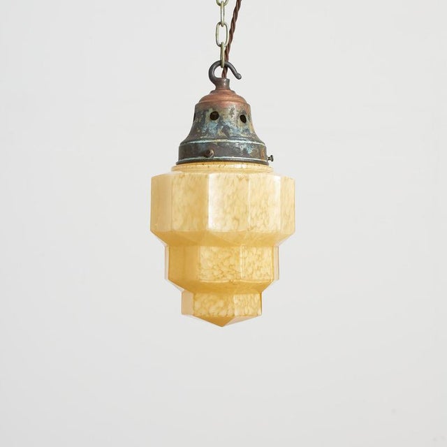 Art Deco Skyscraper Pendant Light, 1920s For Sale - Image 6 of 6