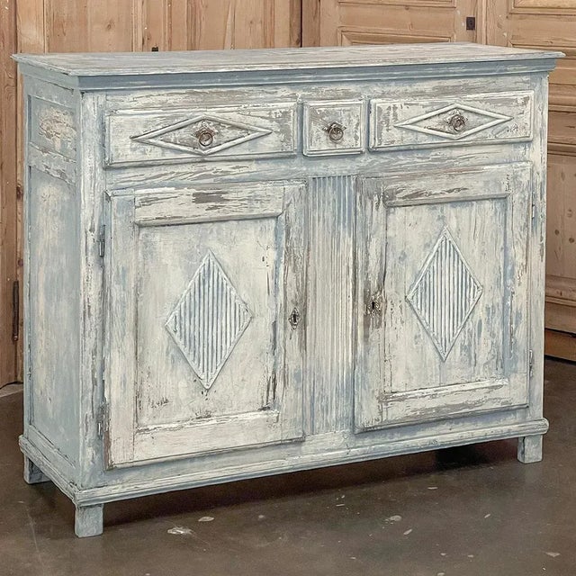 18th Century Swedish Gustavian Period Painted Buffet will make a handsome addition to your collection, and a stylistic...