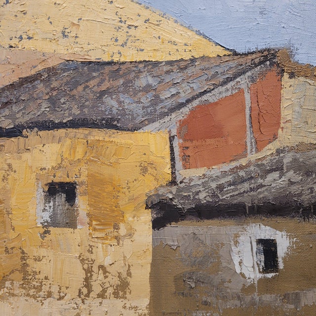 José María García Fernández, Pueblo Castellano, 1980s, Oil Painting on Canvas, Framed For Sale - Image 17 of 18