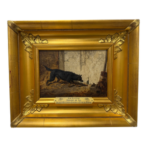 Vincent De Vos (Belgian, 1829–1875) "Dog Ratting" Hunting Portrait