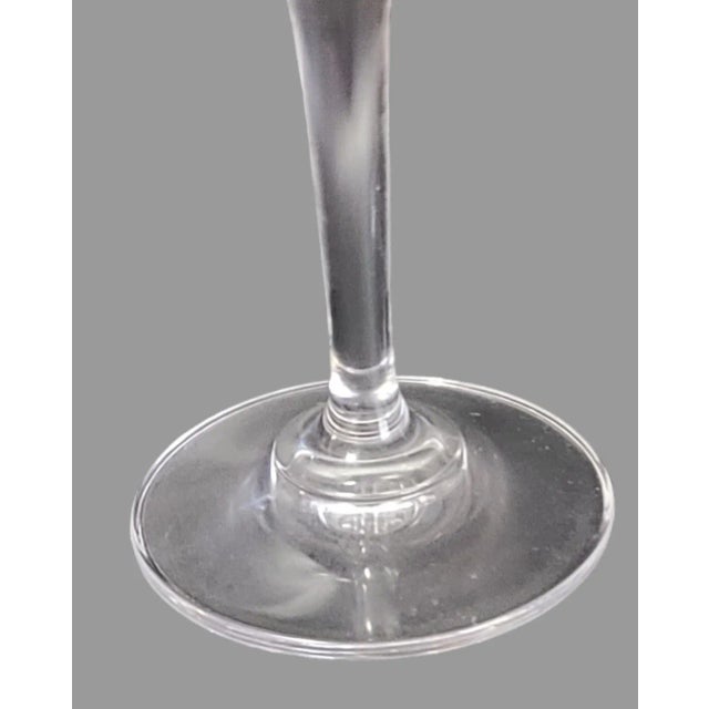 Late 20th Century Late 20th Century Mikasa Crystal Pair of Lace Floral Candle Holders Gilded Rim For Sale - Image 5 of 6