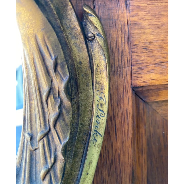 Bronze Early 20th Century Pair of Singed Linke Bronze Mounted Parquetry Commodes, Francois Linke, Paris Fr For Sale - Image 8 of 14
