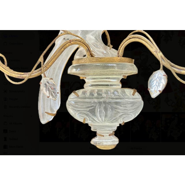 Mid 20th Century French Baguès Style Two-Light "Bird and Foliage" Sconces, a Pair For Sale In Tampa - Image 6 of 11