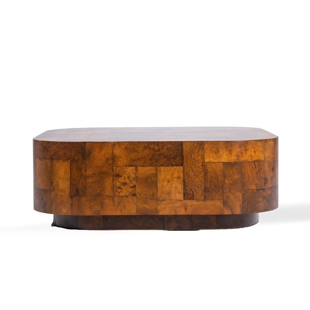 Paul Evans for Directional Mid Century Patchwork Burlwood Coffee Table For Sale In Chicago - Image 6 of 7